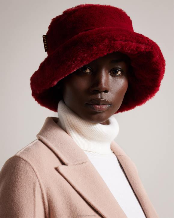 Ted Baker Prinna Faux Fur Hat Purple Accessories Women TLPL1157