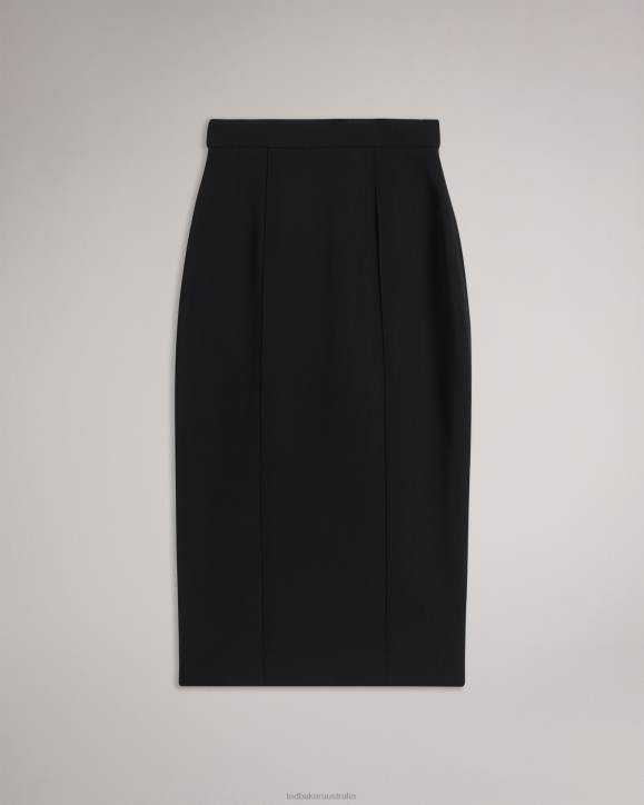 Ted Baker Raees Pintuck Detail Pencil Skirt Black Clothing Women TLPL364