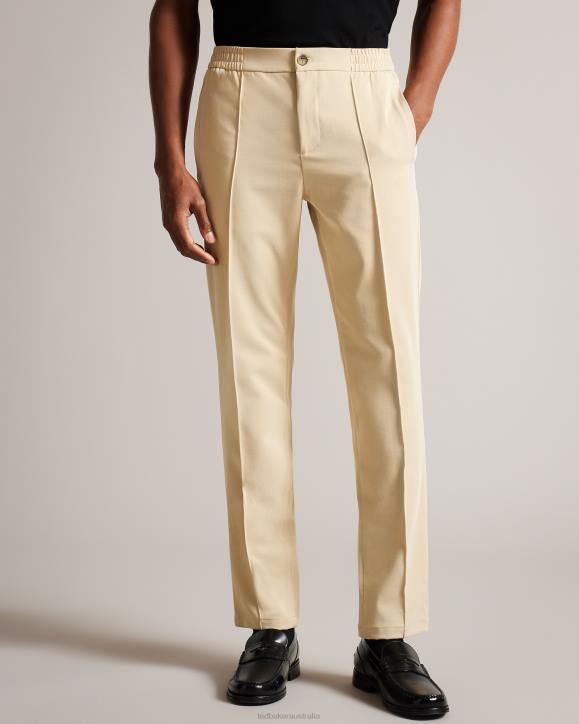 Ted Baker Rodny Irvine Slim Fit Elasticated Trousers Stone Clothing Men TLPL1503