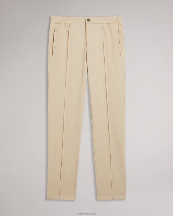 Ted Baker Rodny Irvine Slim Fit Elasticated Trousers Stone Clothing Men TLPL1503
