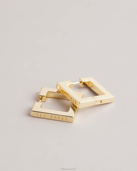 Ted Baker Saadiey Large Square Hinge Earrings Gold Color Jewelry Women TLPL1080