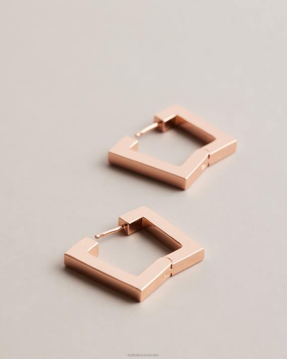 Ted Baker Saadiey Large Square Hinge Earrings Rosegold Color Jewelry Women TLPL1077