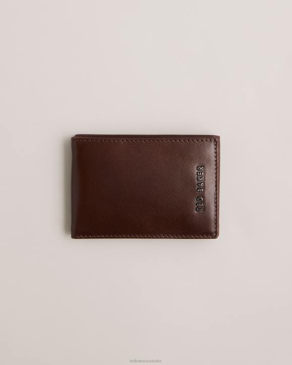 Ted Baker Sammey Folded Leather Cardholder Brown-Chocolate Accessories Men TLPL1970