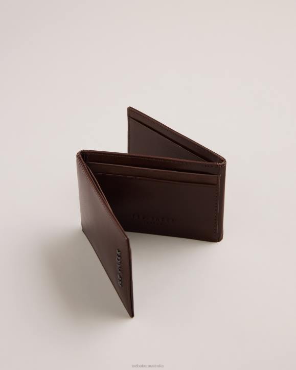 Ted Baker Sammey Folded Leather Cardholder Brown-Chocolate Accessories Men TLPL1970