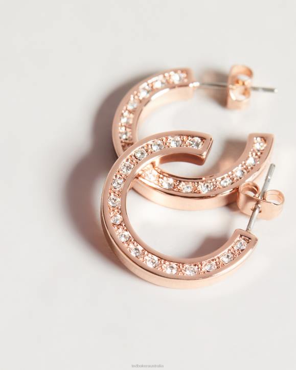 Ted Baker Senatta Crystal hoop earring Rosegold Color Jewelry Women TLPL1044