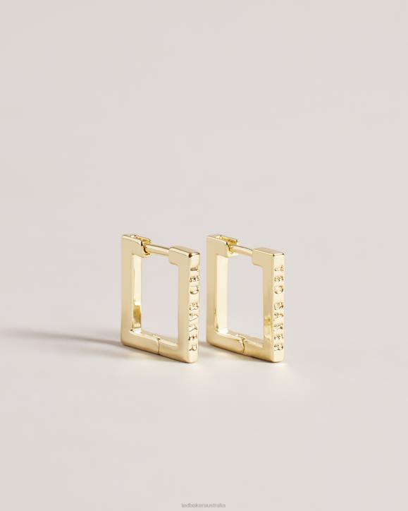 Ted Baker Senrii Small Square Hinge Earrings Gold Color Jewelry Women TLPL1008