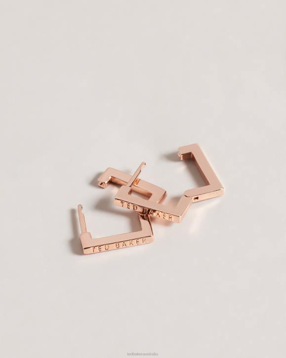 Ted Baker Senrii Small Square Hinge Earrings Rosegold Color Jewelry Women TLPL1101