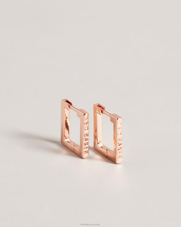 Ted Baker Senrii Small Square Hinge Earrings Rosegold Color Jewelry Women TLPL1101