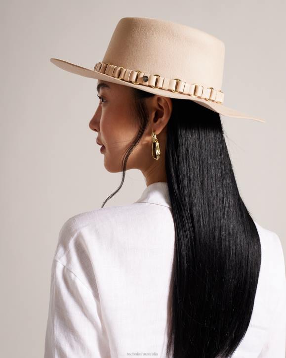 Ted Baker Shonahh Wool Fedora Camel Accessories Women TLPL1093
