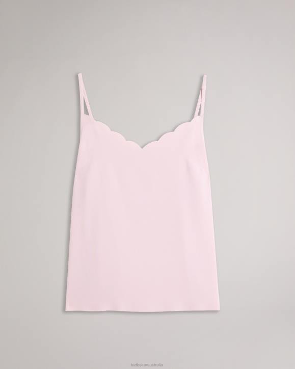 Ted Baker Siina Scallop Neckline Cami Top Dusky Pink Clothing Women TLPL307