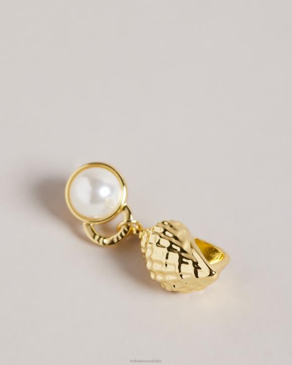 Ted Baker Solele Spiral Shell Drop Earrings Gold Color Jewelry Women TLPL1126