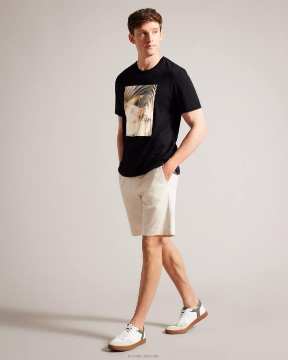 Ted Baker Species Short Sleeve Abstract Graphic T-Shirt Black Clothing Men TLPL1526