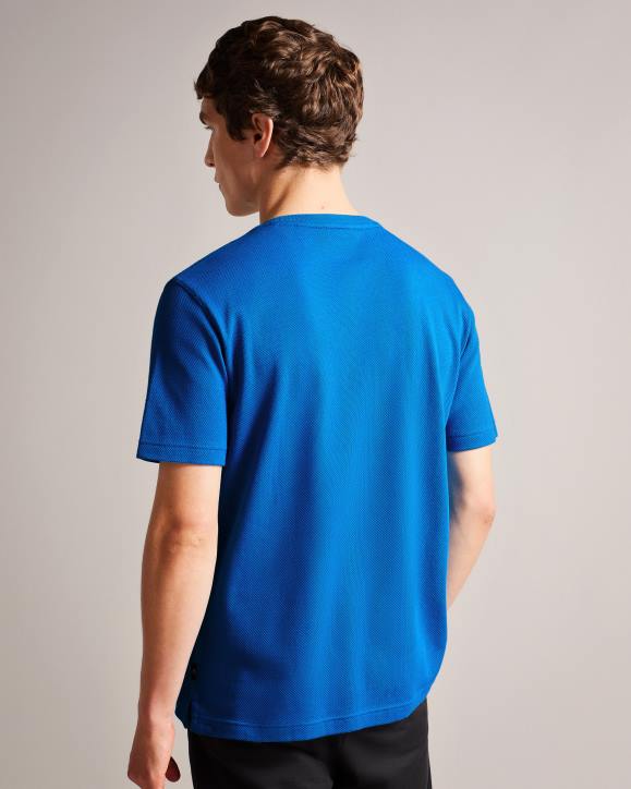 Ted Baker Spindle Short Sleeve T-Shirt With T Pocket Blue Clothing Men TLPL1209