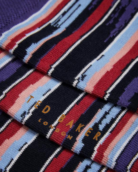 Ted Baker Stryped Striped Socks Blue Accessories Men TLPL2080