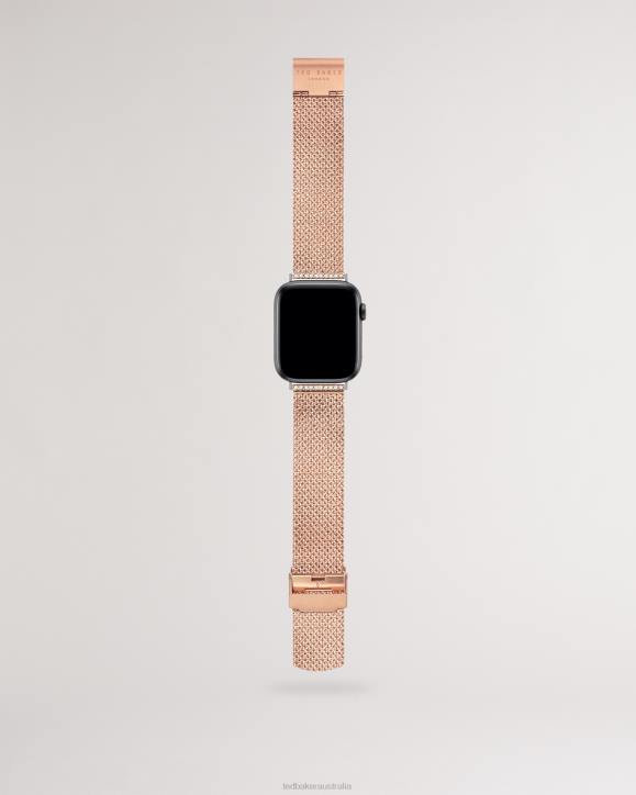 Ted Baker Tamita Stainless Steel Mesh Apple Watch Strap Rosegold Color Accessories Women TLPL1010