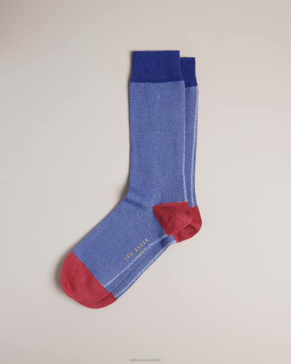 Ted Baker Tedtext Semi Plain Socks BLUE Accessories Men TLPL1906