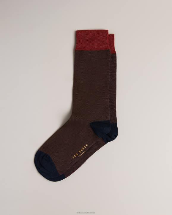 Ted Baker Tedtext Semi Plain Socks ORANGE Accessories Men TLPL1997