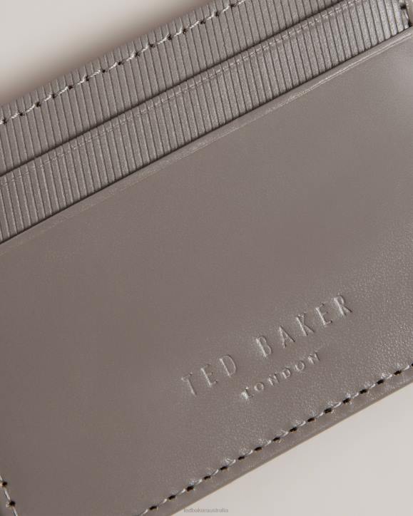 Ted Baker Tencard Laser Etched Card Holder Charcoal Accessories Men TLPL2030