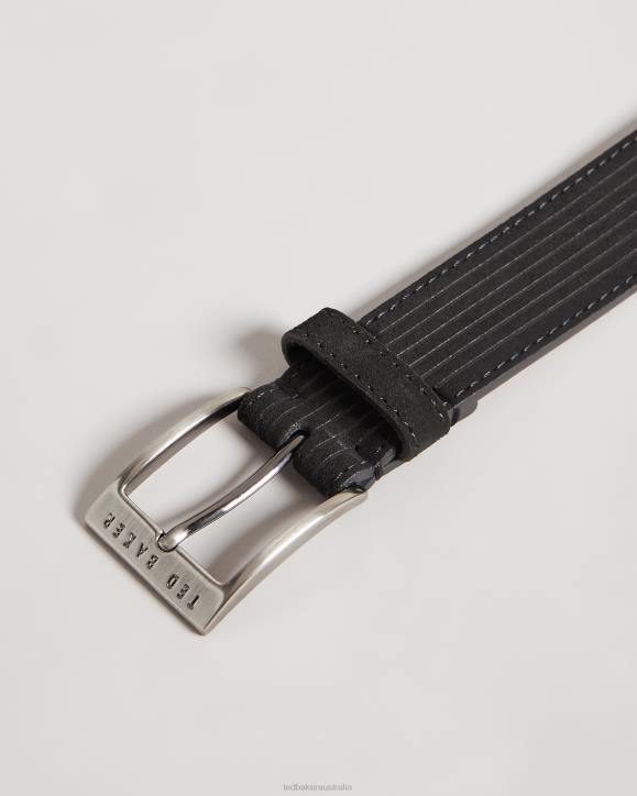 Ted Baker Tible Corduroy Suede Belt Black Accessories Men TLPL2072