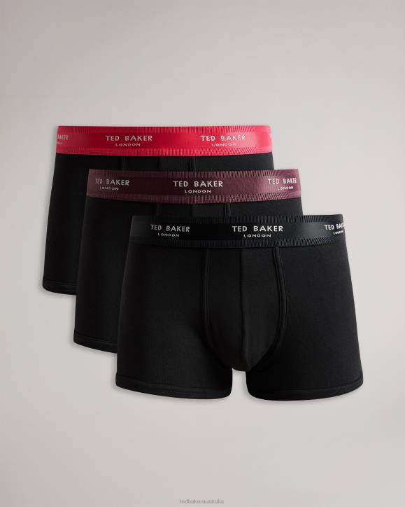 Ted Baker Timeo 3 Pack Assorted Trunks Black Clothing Men TLPL1364
