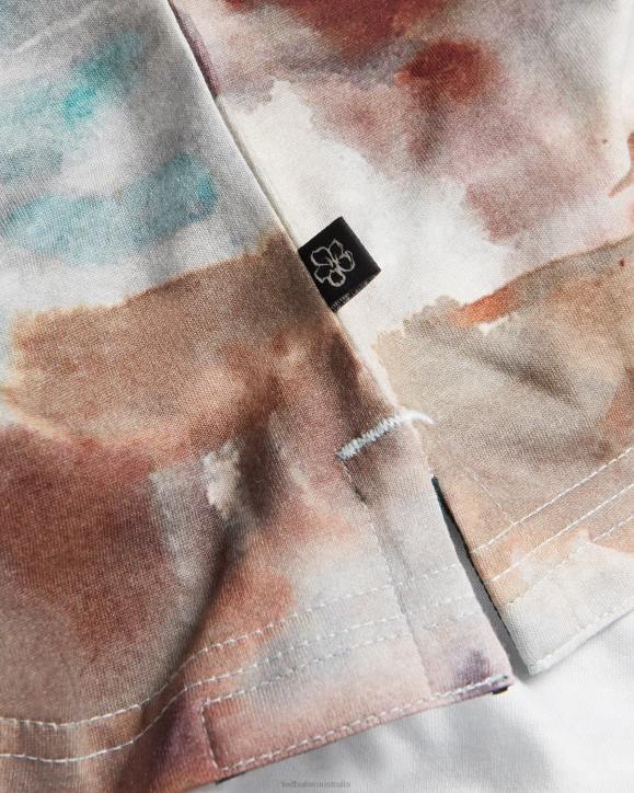 Ted Baker Tinot Short Sleeve Abstract Print T-Shirt White Clothing Men TLPL1564