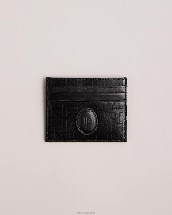 Ted Baker Tobies T Monogram Card Holder Black Accessories Men TLPL1971