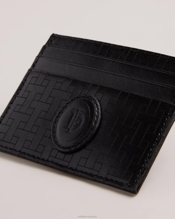 Ted Baker Tobies T Monogram Card Holder Black Accessories Men TLPL1971