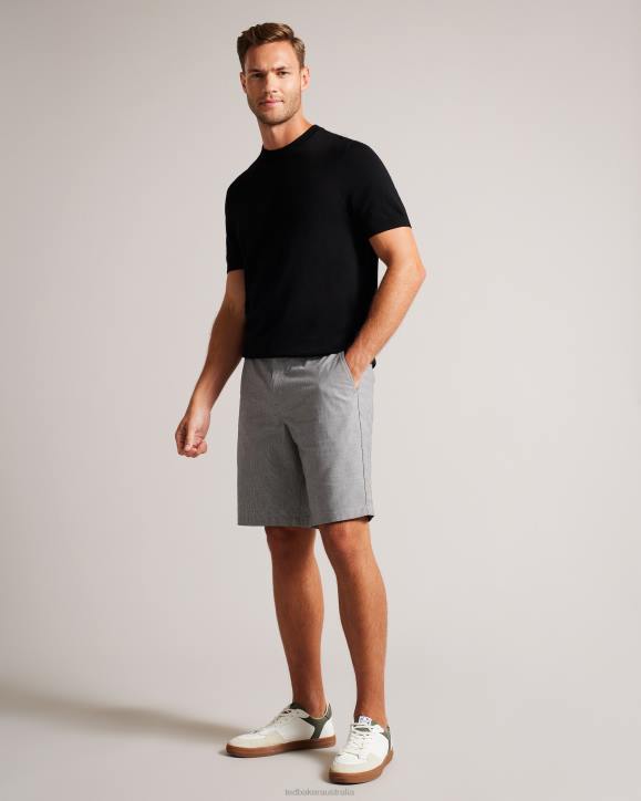 Ted Baker Tura Regular Fit Cotton Shorts BLACK Clothing Men TLPL1346
