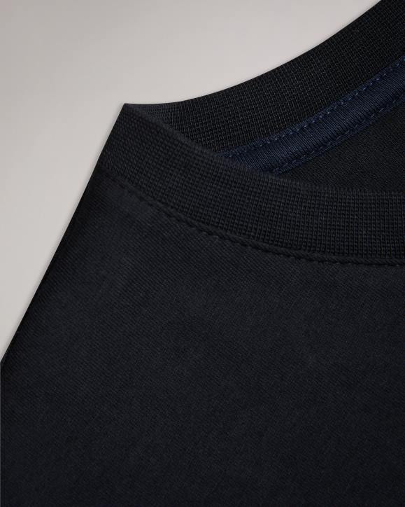 Ted Baker Tywinn Short Sleeve Regular Fit Plain T-shirt BLACK Clothing Men TLPL1513