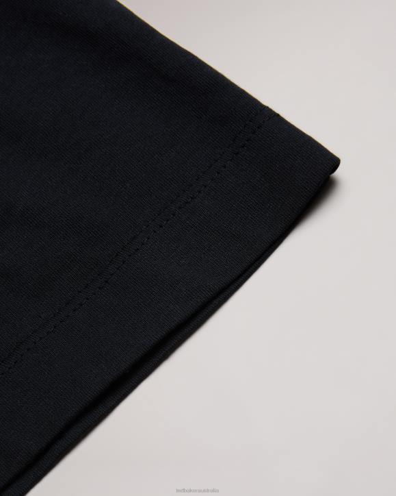 Ted Baker Tywinn Short Sleeve Regular Fit Plain T-shirt BLACK Clothing Men TLPL1513