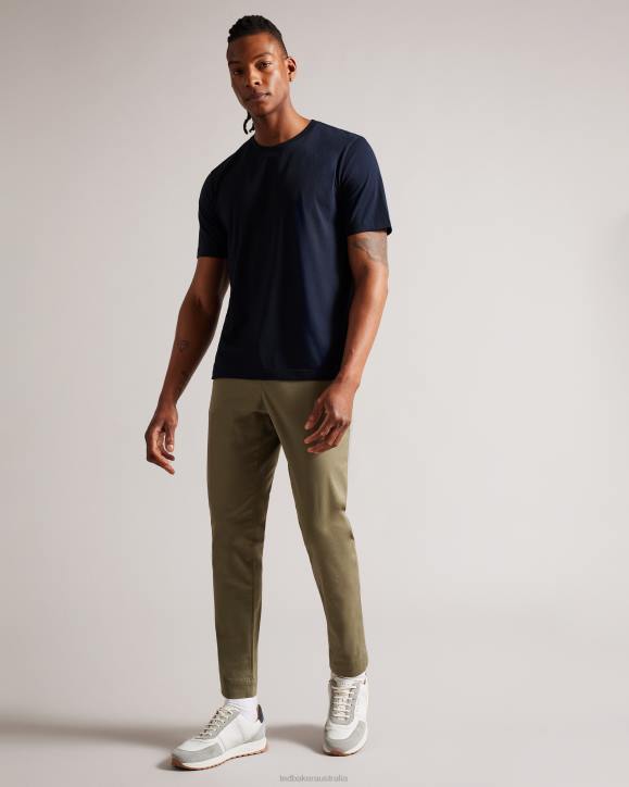 Ted Baker Tywinn Short Sleeve Regular Fit Plain T-shirt NAVY Clothing Men TLPL1561
