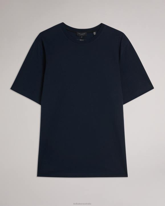 Ted Baker Tywinn Short Sleeve Regular Fit Plain T-shirt NAVY Clothing Men TLPL1561