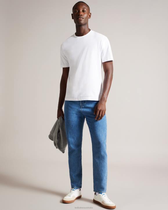 Ted Baker Tywinn Short Sleeve Regular Fit Plain T-shirt WHITE Clothing Men TLPL1314
