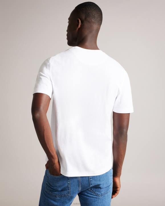 Ted Baker Tywinn Short Sleeve Regular Fit Plain T-shirt WHITE Clothing Men TLPL1314