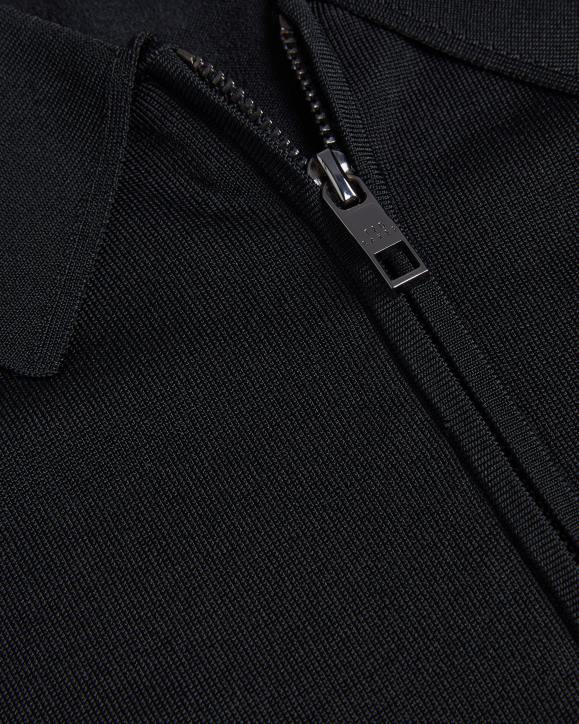 Ted Baker Viba Long Sleeve Regular Half Zip Rayon Polo BLACK Clothing Men TLPL1554