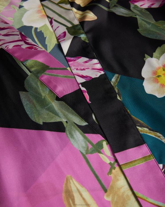 Ted Baker Wenddi Botanical Print Kimono Black Clothing Women TLPL986
