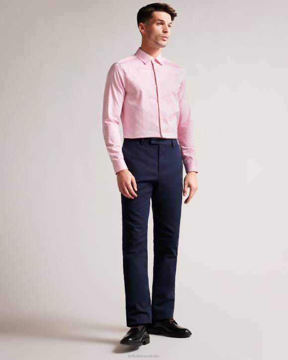 Ted Baker Willet Long Sleeve Geometric Print Shirt Pale Pink Clothing Men TLPL1220