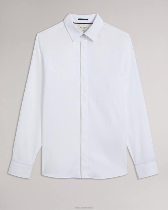 Ted Baker Witone Long Sleeve Shirt White Clothing Men TLPL1237