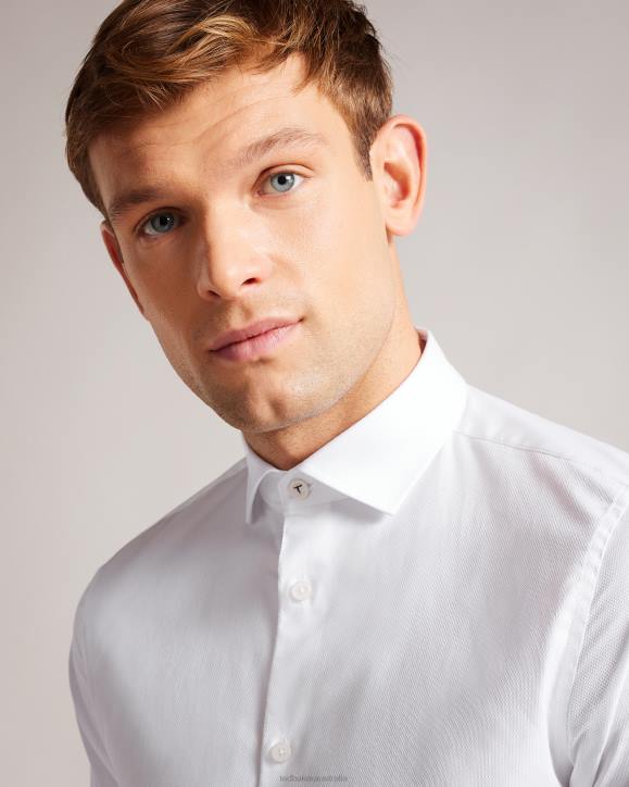 Ted Baker Witree Long Sleeve Shirt White Clothing Men TLPL1231