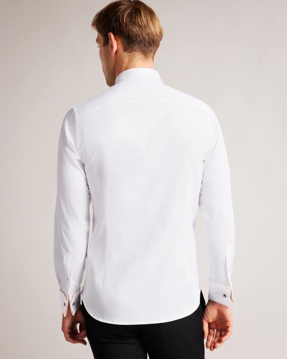 Ted Baker Witree Long Sleeve Shirt White Clothing Men TLPL1231