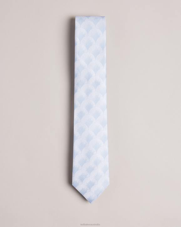 Ted Baker Herro Fan Jacquard Tie Blue Accessories Men TLPL1877