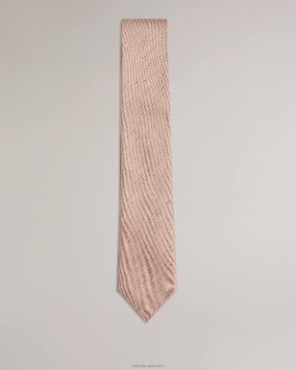 Ted Baker Jamzez Textured Silk Blend Tie Light Brown Accessories Men TLPL1845