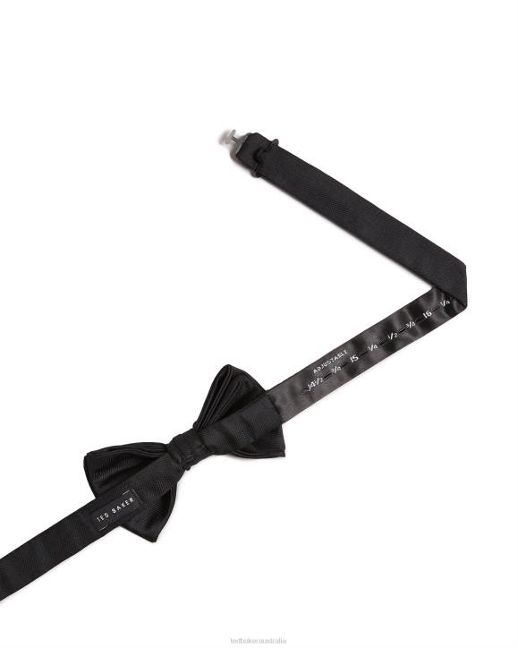 Ted Baker Mazbow Plain silk bow tie Black Accessories Men TLPL1954