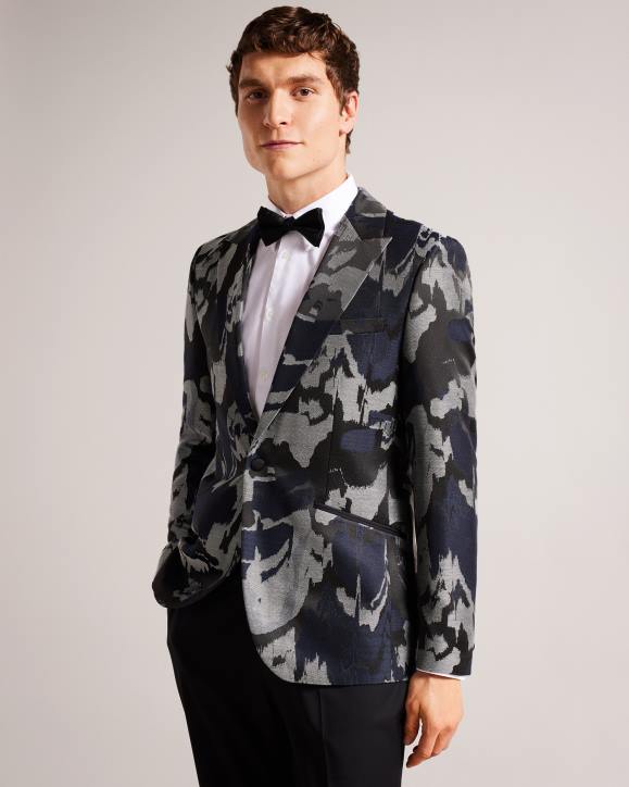 Ted Baker Diegan Single Breasted Evening Jacket Black Clothing Men TLPL1218