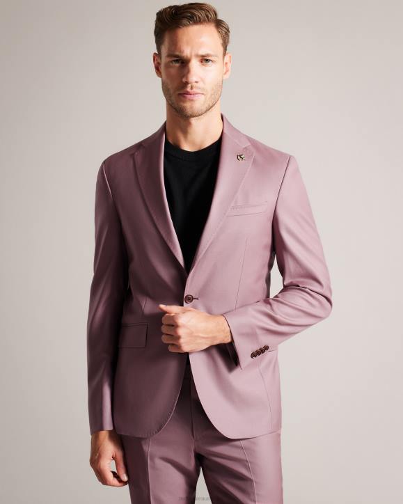 Ted Baker Ignacej Pure Wool Suit Jacket Pink Clothing Men TLPL1440