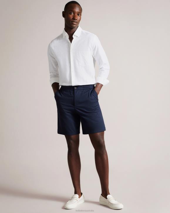 Ted Baker Kingwel Long Sleeve Linen Blend Shirt White Clothing Men TLPL1335