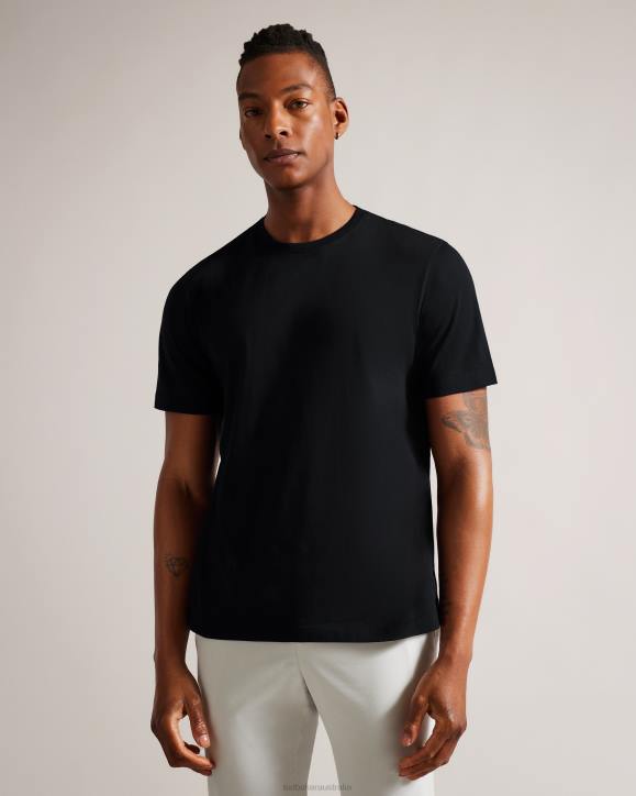 Ted Baker Tywinn Short Sleeve Regular Fit Plain T-shirt BLACK Clothing Men TLPL1513