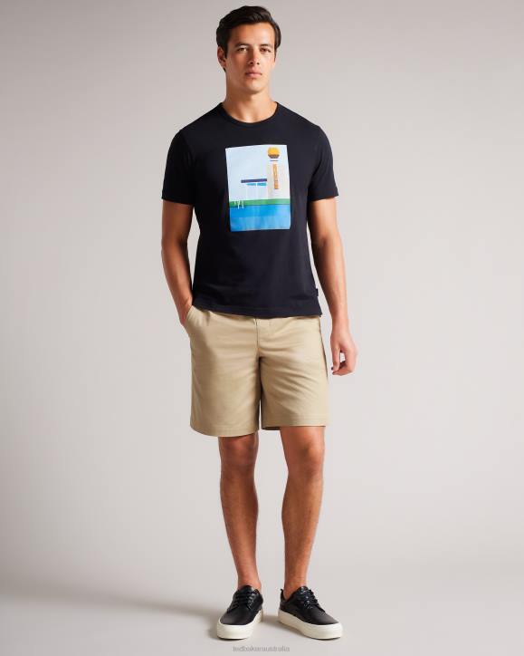 Ted Baker Mordon Twill Drawstring Shorts NATURAL Clothing Men TLPL1590