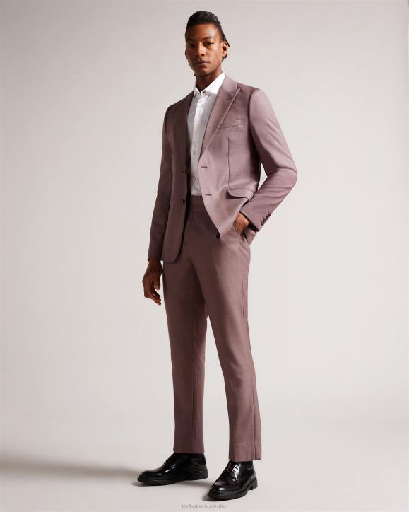 Ted Baker Byront Slim Fit Wool Trousers MID-PINK Clothing Men TLPL1570