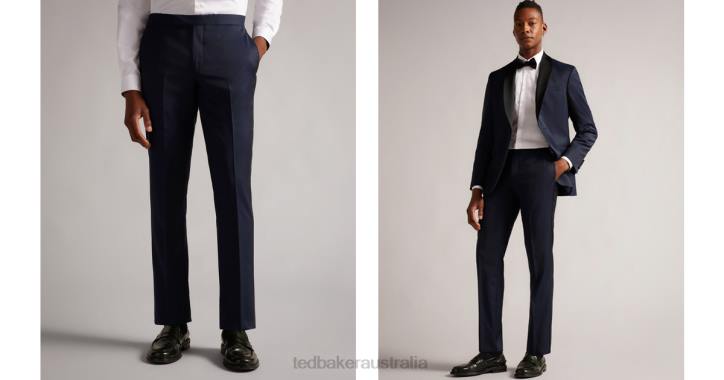 Ted Baker Jvtuxt Slim Fit Tuxedo Suit Trousers Navy Clothing Men TLPL1573